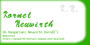 kornel neuwirth business card